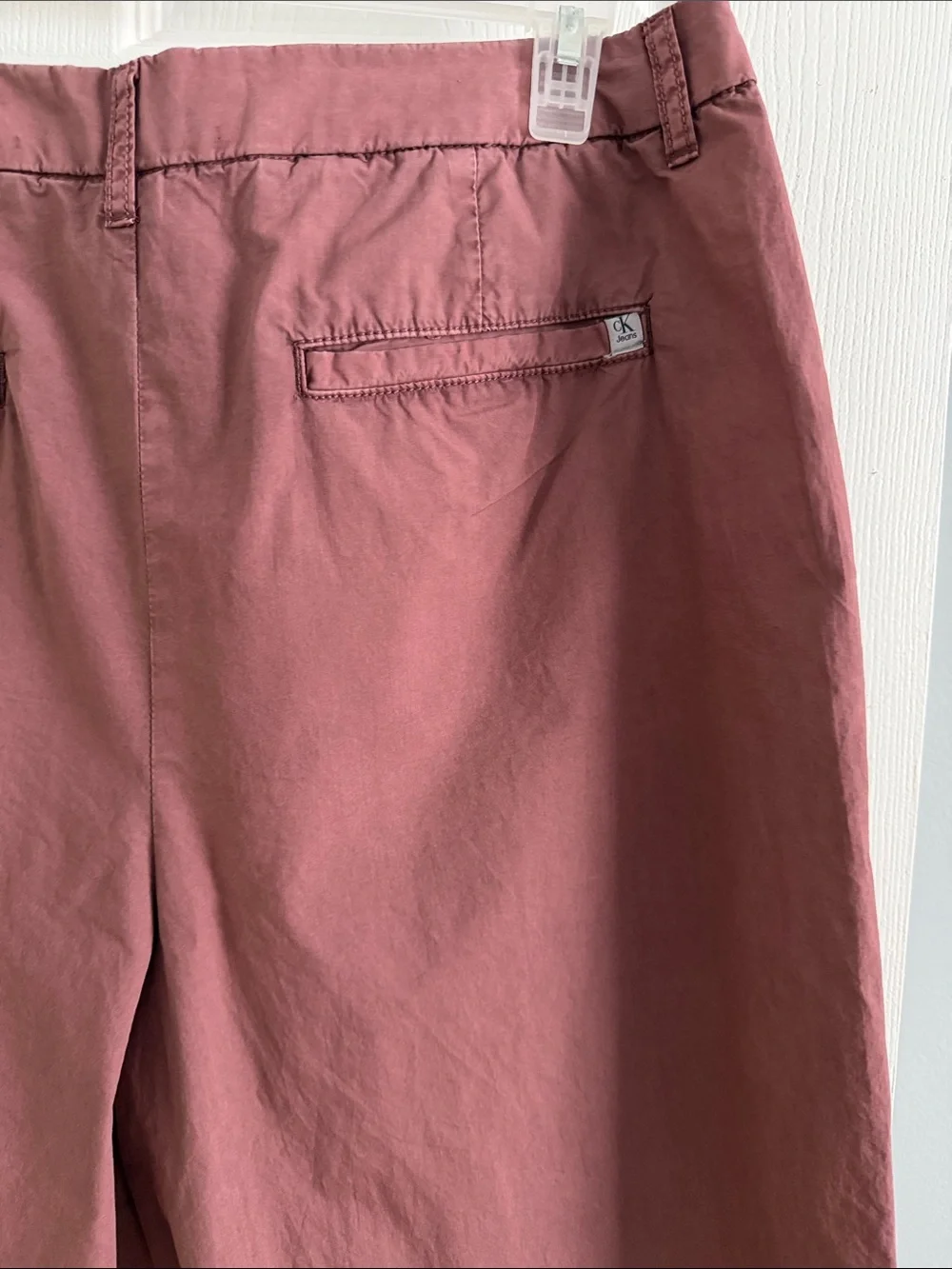 Calvin Klein Jeans 100% Cotton Rosey Pink Pleated Wide Leg Pants - size 8
